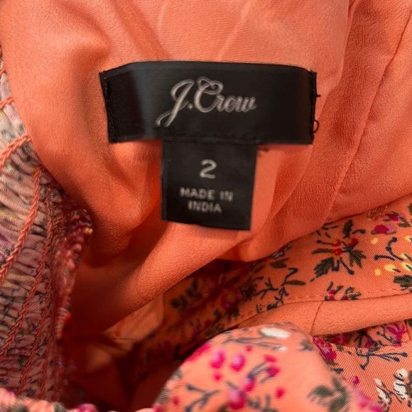 J. Crew Floral Midi Dress with Ruffle Hem - Picture 5 of 5